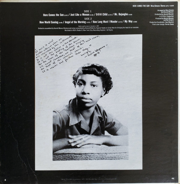Release: Here Comes The Sun-Vinyl-US-1982-AFL1-4536-3764233