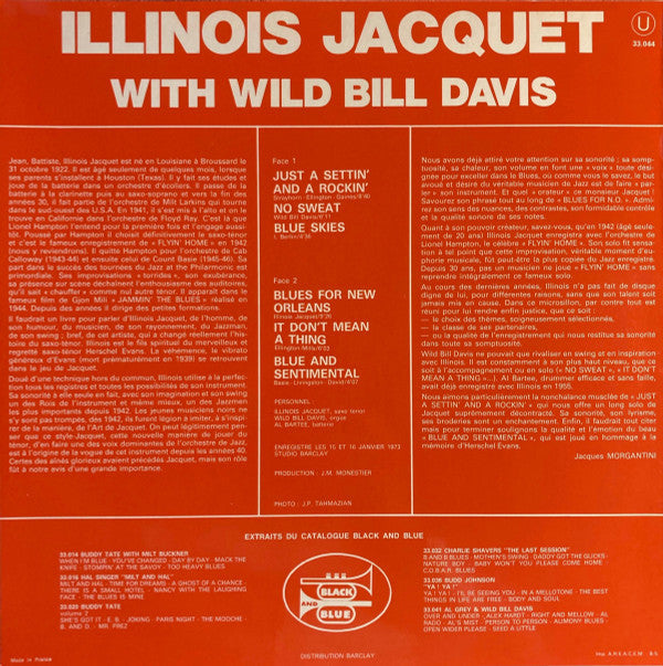 Release: Illinois Jacquet With Wild Bill Davis-Vinyl-France-1973-33.044-3193093