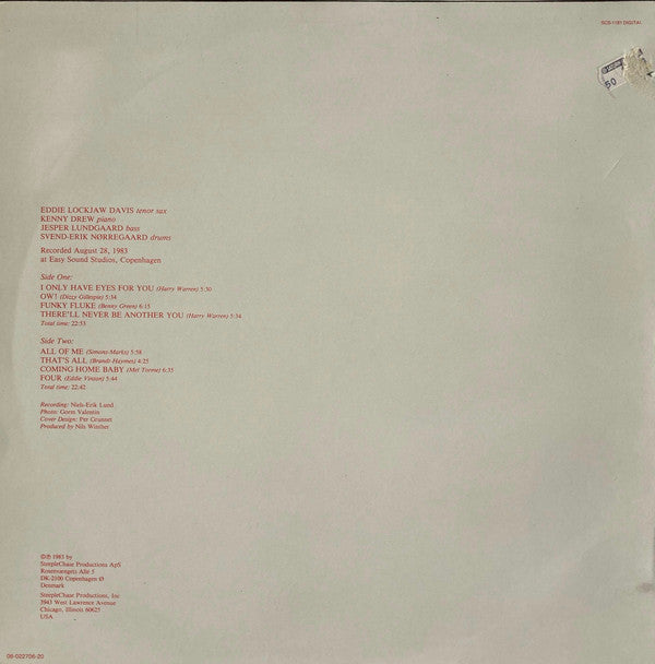 Master Release: All Of Me by Eddie Lockjaw Davis Quartet