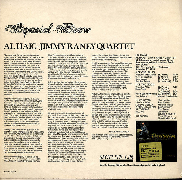 Release: Special Brew-Vinyl-UK-1976-SPJ LP8, LP8-3397442