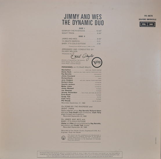 Release: Jimmy & Wes (The Dynamic Duo)-Vinyl-France-None-V6-8678-6343123