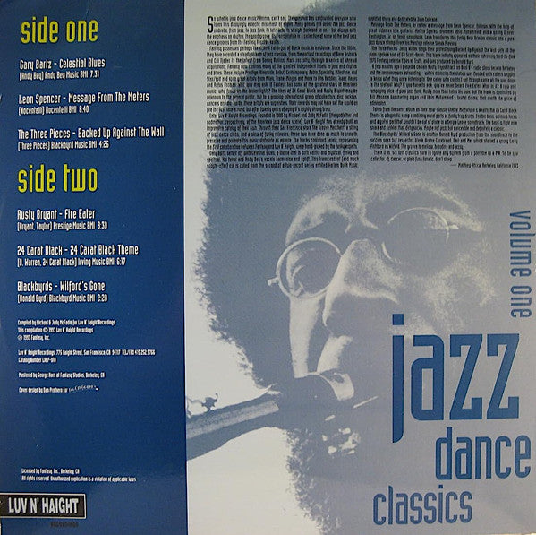 Jazz Dance Classics Volume One