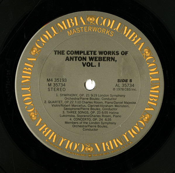 The Complete Works Of Anton Webern, Volume 1 (Op. 1-31)