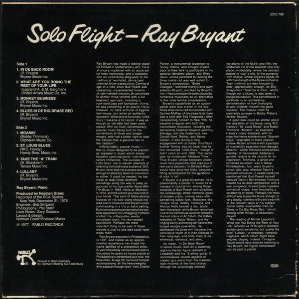 Release: Solo Flight-Vinyl-Germany-1977-2310-798-6655596