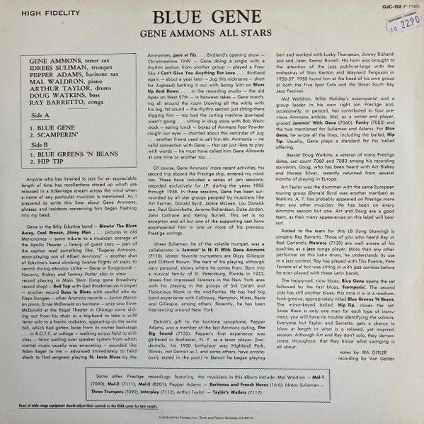 Master Release: Blue Gene by Gene Ammons