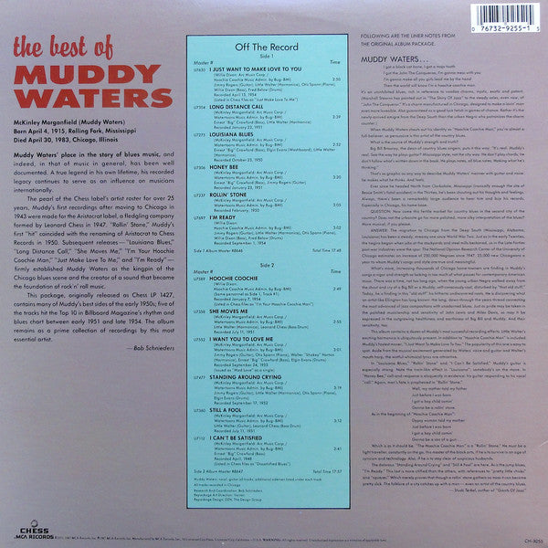Release: The Best Of Muddy Waters-Vinyl-US-1987-CH-9255, MCA 6563-2477569