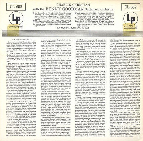 Release: With The Benny Goodman Sextet And Orchestra-Vinyl-US-1965-CL 652-7572881