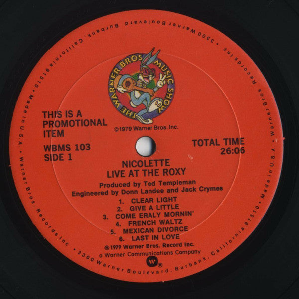 Master Release: Live At The Roxy by Nicolette Larson