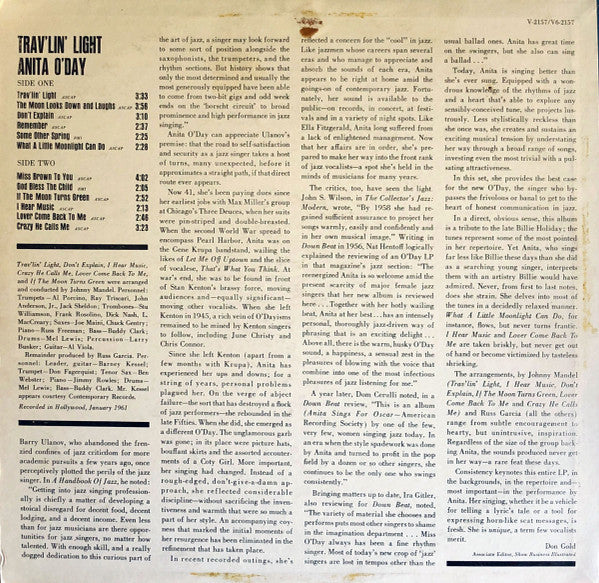 Release: Trav'lin' Light-Vinyl-US-1961-V-2157-3009581