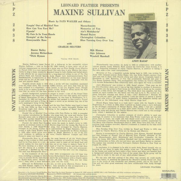 A Tribute To Andy Razaf - Music By Fats Waller And Others