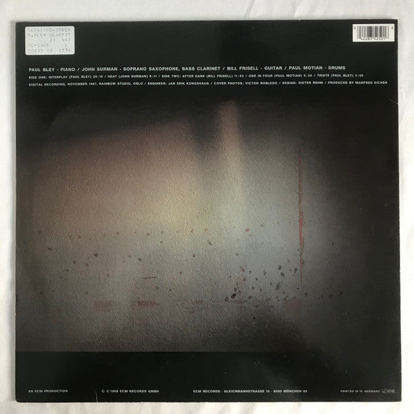 Release: The Paul Bley Quartet-Vinyl-Germany-1988-ECM 1365, 835 250-1-3575139
