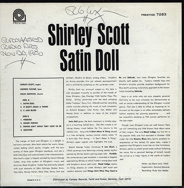 Release: Satin Doll-Vinyl-US-1972-PRT-7283, PR 7283-6759358