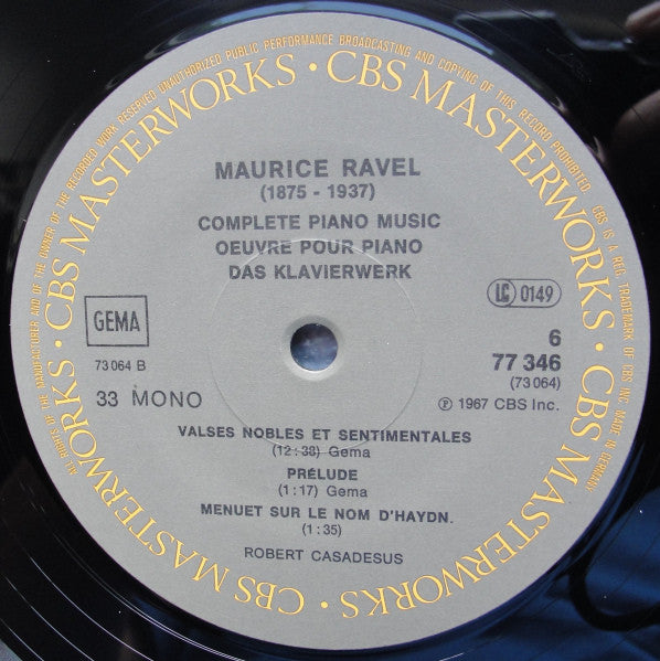 Complete Piano Music = Oeuvre Pour Piano = Das Klavierwerk