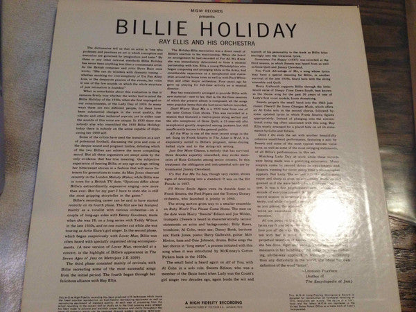 Release: Billie Holiday -Vinyl-Japan-1978-MM 2091-6273412