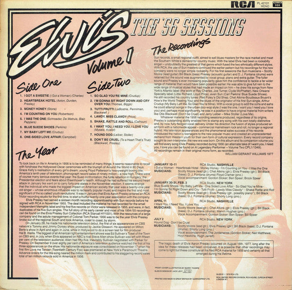 Master Release: The '56 Sessions Volume 1 by Elvis Presley