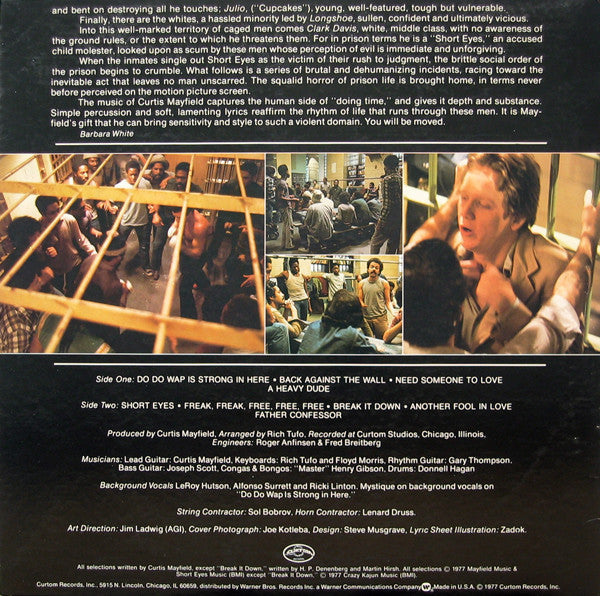 Master Release: Short Eyes - The Original Picture Soundtrack by Curtis Mayfield