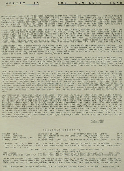 The Complete Clarence Profit 1939-40