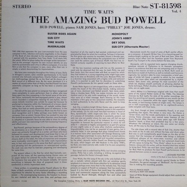 The Amazing Bud Powell, Vol. 4 - Time Waits
