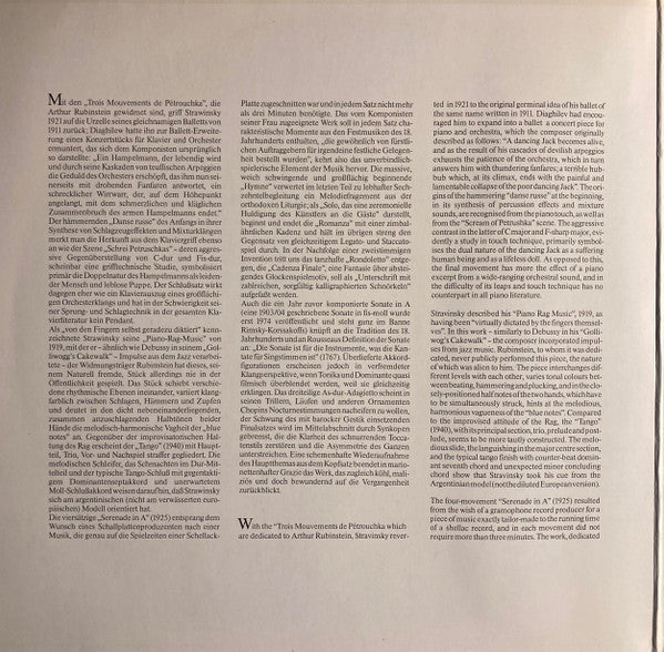 Release: Három Tétel A Petruskából / Piano-Rag-Music / Tango / Szerenád A-ban / Szonáta-Vinyl-Germany-1979-6.42358 AW, 6.42358-4316170