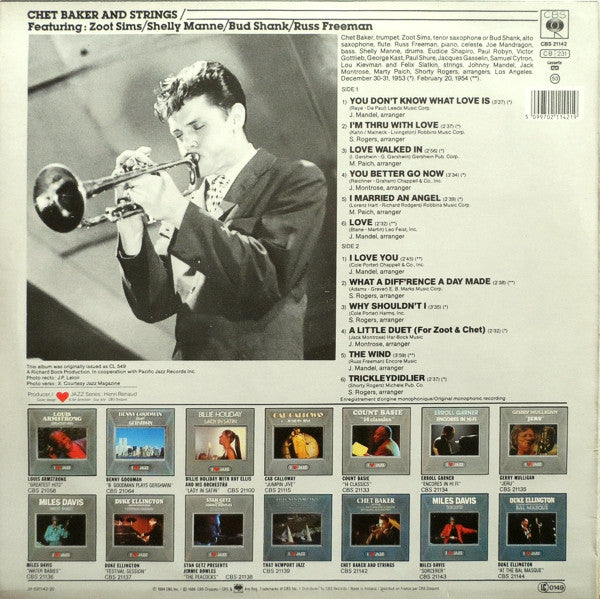 Release: Chet Baker & Strings-Vinyl-Netherlands-1986-CBS 21142-3156234