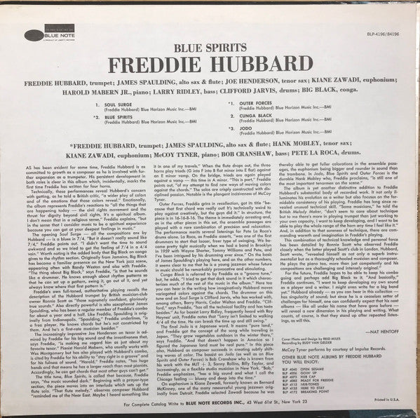 Master Release: Blue Spirits by Freddie Hubbard