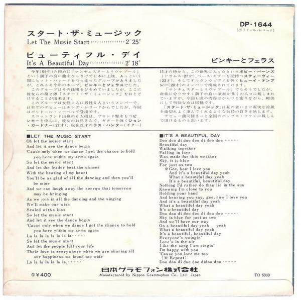 Master Release: Let The Music Start by Pinky & The Fellas