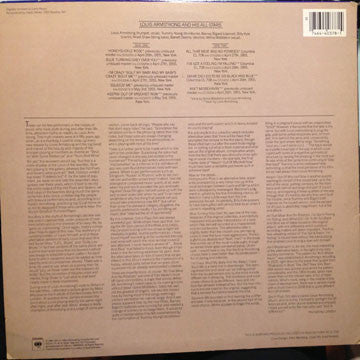 Release: Satch Plays Fats: A Tribute To The Immortal Fats Waller By Louis Armstrong And His All-Stars-Vinyl-US-1986-CJ 40378-4232232