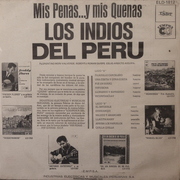 Master Release: Mis Penas... Y Mis Quenas by Los Indios Del Perú