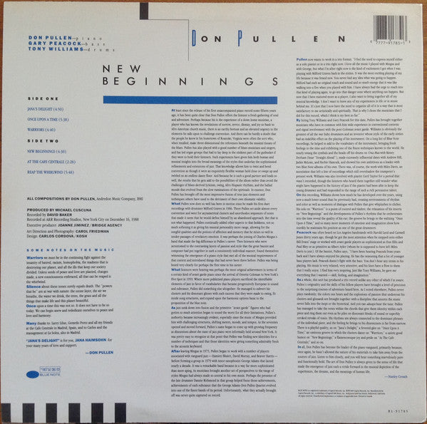 Release: New Beginnings-Vinyl-US-1989-B1-91785-2164709