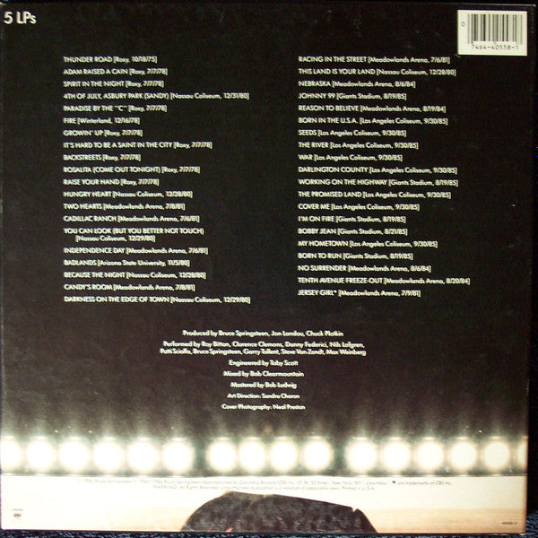 Release: Live / 1975-85-Vinyl, Box Set-US-1986-C5X 40558-9652208