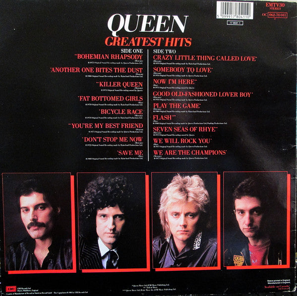 Release: Greatest Hits-Vinyl-UK-1981-EMTV30, 0C 062-78 041-7097443