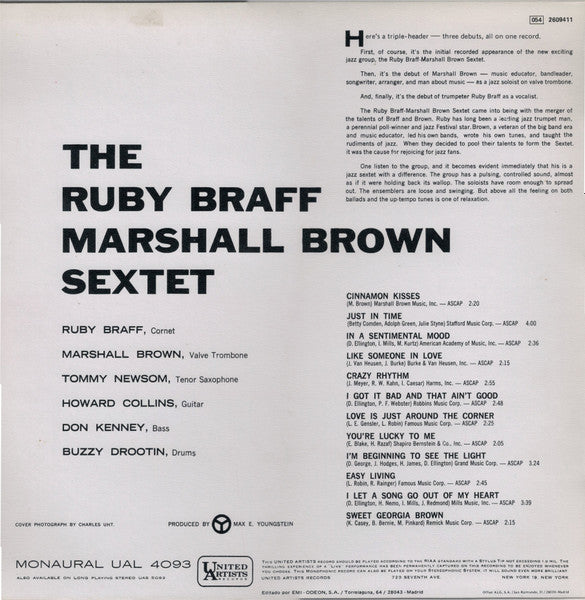 Release: The Ruby Braff-Marshall Brown Sextet-Vinyl-Spain-1986-054 2609411-6578649