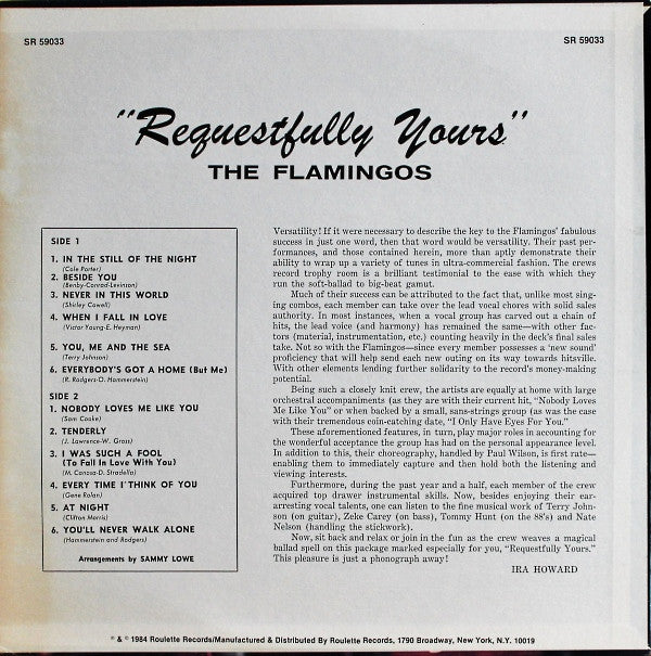 Master Release: Requestfully Yours by The Flamingos