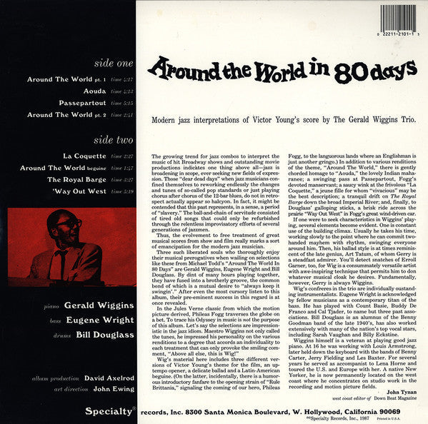 Master Release: Music From Around The World In 80 Days In Modern Jazz by The Gerald Wiggins Trio