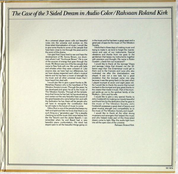 The Case Of The 3 Sided Dream In Audio Color