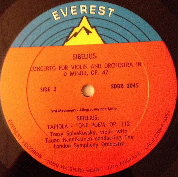 Concerto In D Minor, Op. 47 For Violin And Orchestra / Tapiola, Op. 112 (Tone Poem)