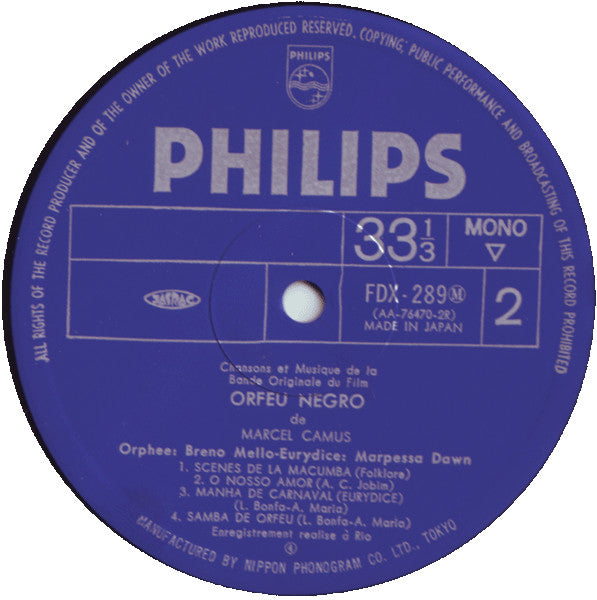 Chansons Et Musique De La Bande Originale Du Film Orfeu Negro