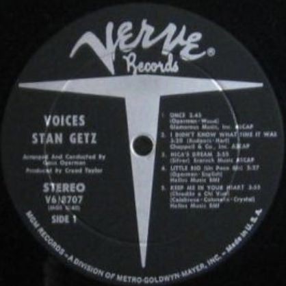 Release: Voices-Vinyl-US-1967-V6-8707, V6/8707-2577764