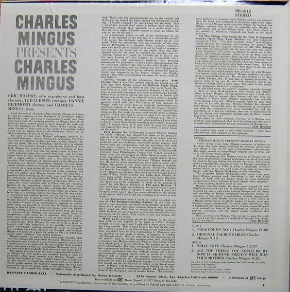 Presents Charles Mingus