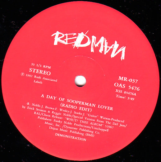 Master Release: A Day Of Sooperman Lover by Redman