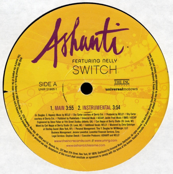 Master Release: Switch by Ashanti