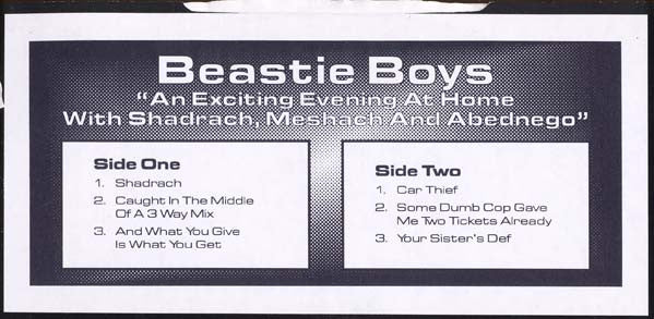 Master Release: An Exciting Evening At Home With Shadrach, Meshach And Abednego by Beastie Boys