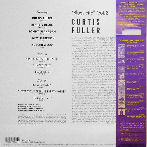 Master Release: Blues-ette Vol. 2 by Curtis Fuller's Quintet