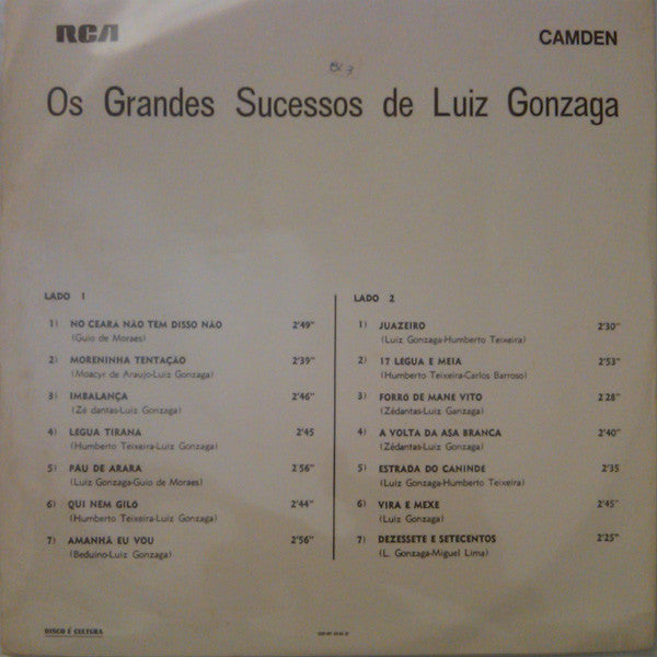 Release: Os Grandes Sucessos De Luiz Gonzaga -Vinyl-Brazil-None-107.0027-3069043