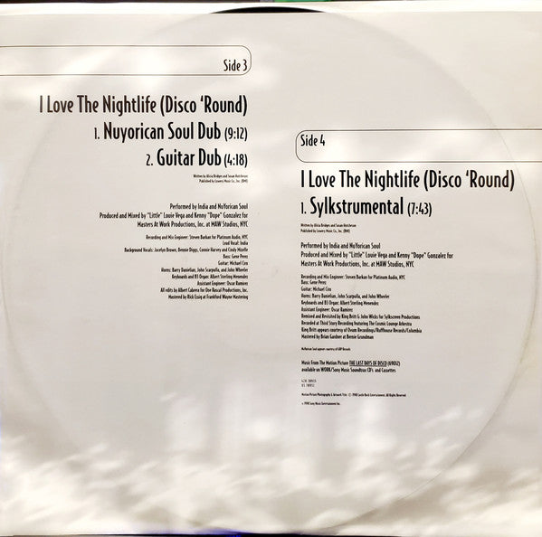 I Love The Nightlife (Disco Round) - 12" Remixes