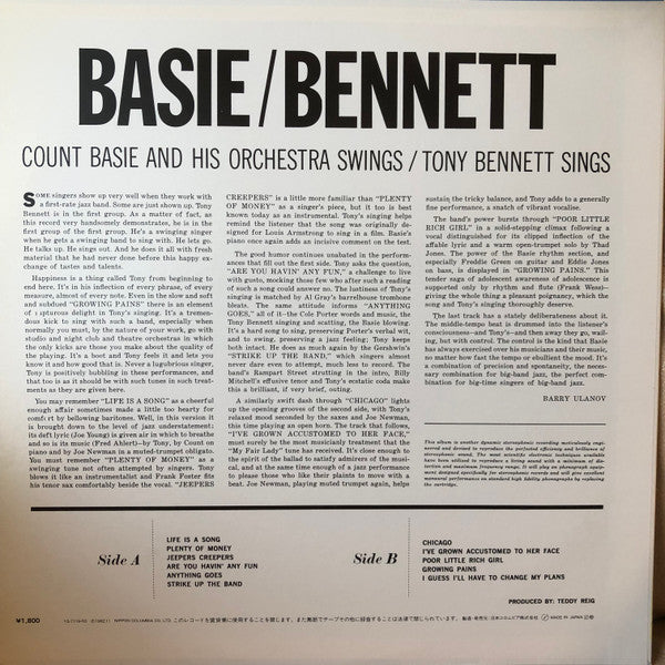 Release: Count Basie Swings / Tony Bennett Sings-Vinyl-Japan-1982-YS-7119-RO-19674781