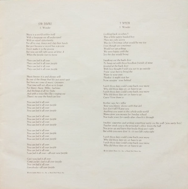 Songs In The Key Of Life