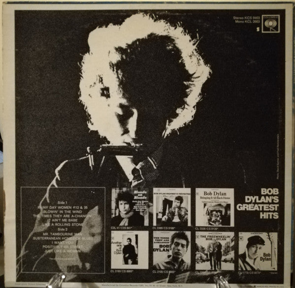 Release: Bob Dylan's Greatest Hits-Vinyl-US-None-PC 9463-18854644