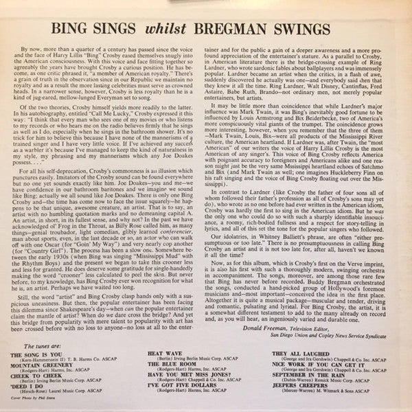 Bing Sings Whilst Bregman Swings