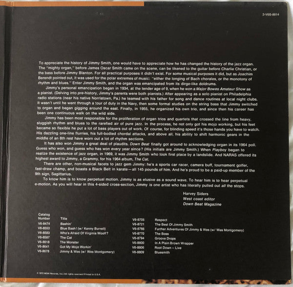 Release: The History Of Jimmy Smith-Vinyl-US-1972-2-V6S-8814-15186150